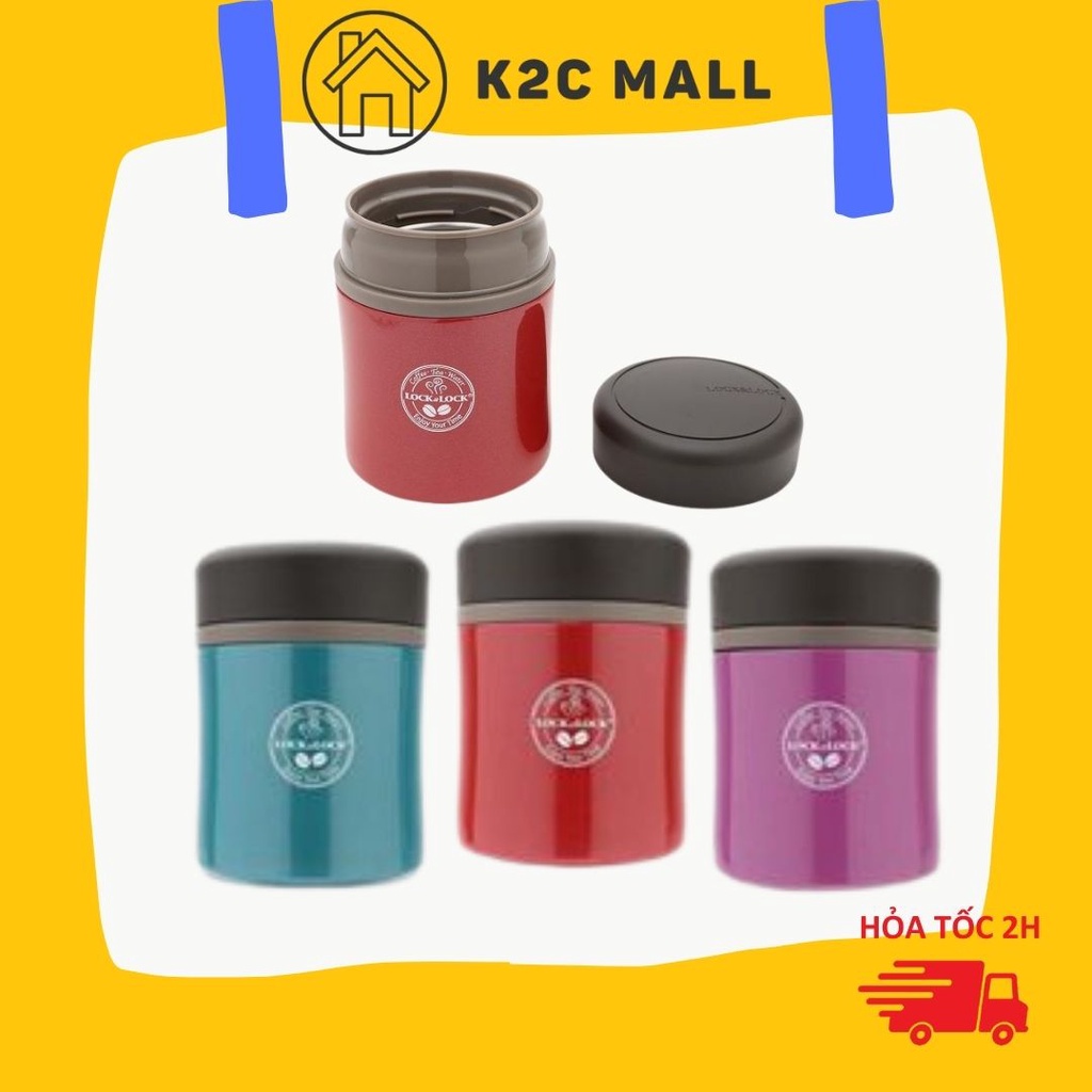 Hộp cơm Giữ Nhiệt LocknLock 450ml Ủ Cháo Mime Food Jar Tumbler Bằng Thép Không Gỉ Lock&Lock LHC8003 K2Cmall