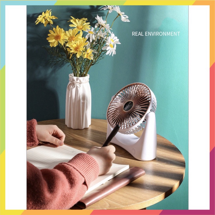 Shyn98 HCM Quạt Mini Siêu Mát Với 3 Tốc Độ Để Bàn Siêu Mát SUPER GOLDEN -