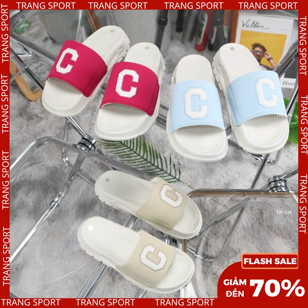 Dép nữ quai ngang Hàn Quốc đế cao màu pastel hàng cao cấp