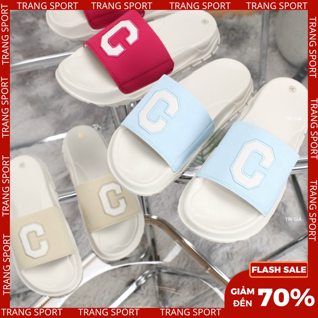 Dép nữ quai ngang Hàn Quốc đế cao màu pastel hàng cao cấp