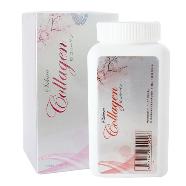 Viên Uống Collagen Sakura Japan Dưỡng sáng da Cấp Ẩm Cho Da Chống ô xy hóa Dưỡng Tóc Móng Hộp 120 Viên