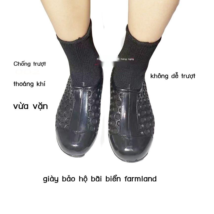 Giày bắt bùn biển giày đi mưa ruộng kéo dài giày đi mưa nam nữ giày chống kiến ​​ba khoang chống ong đốt giày đ