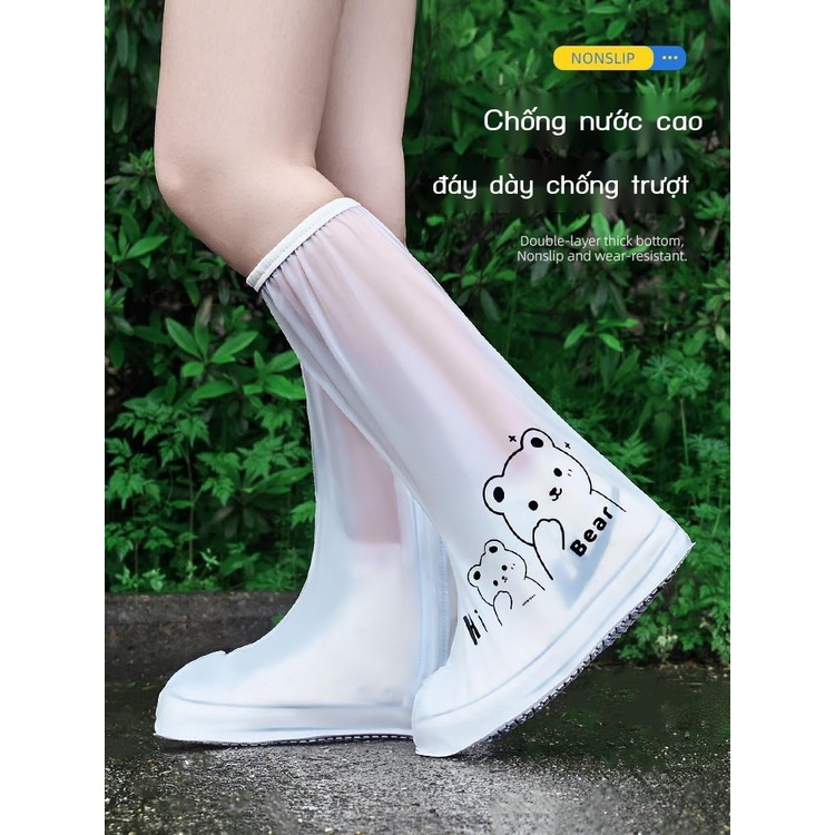 Ủng đi mưa chống thấm nước chống trượt ủng đi mưa cho nam và nữ giày đi nước trẻ em chống mài mòn ống cao ngày