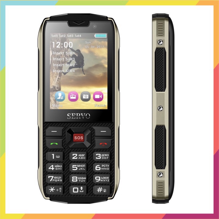 (Hàng Cao Cấp) (Hàng Cao Cấp) ĐIỆN THOẠI MINI SIÊU MỎNG 4 SIM 4 SÓNG SERVO (Black)
