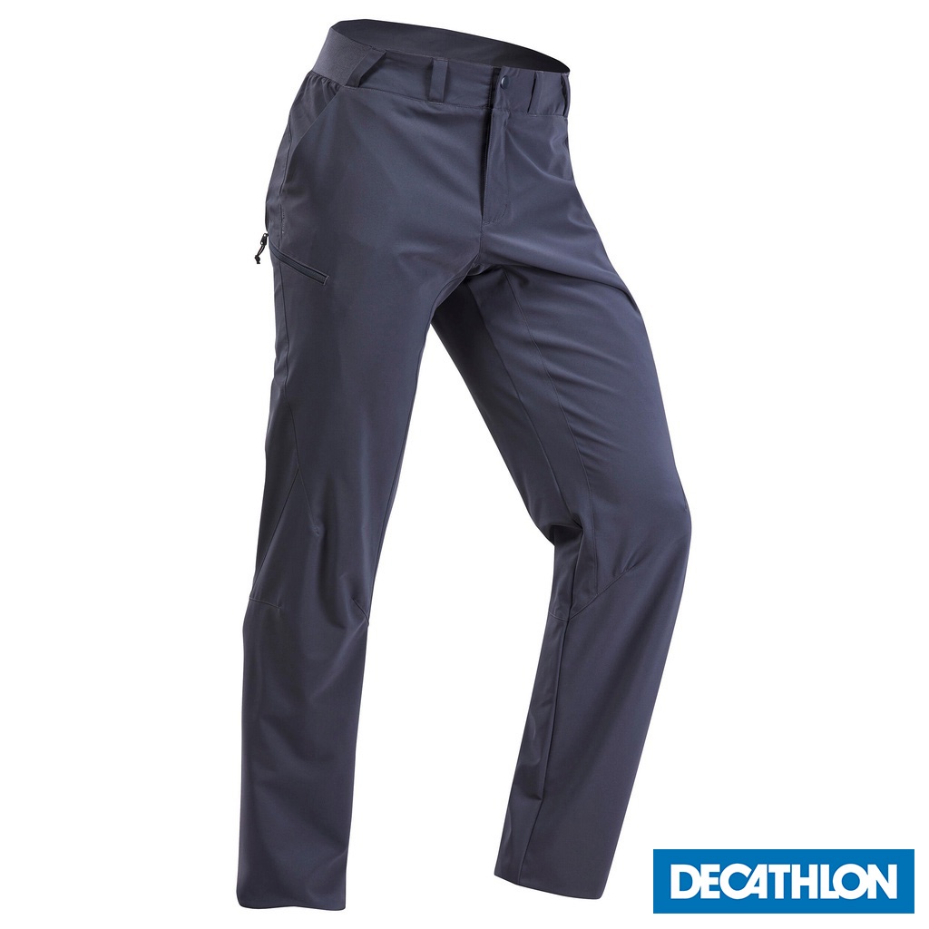 Quần dài dã ngoại MH100 cho nam DECATHLON QUECHUA Xám