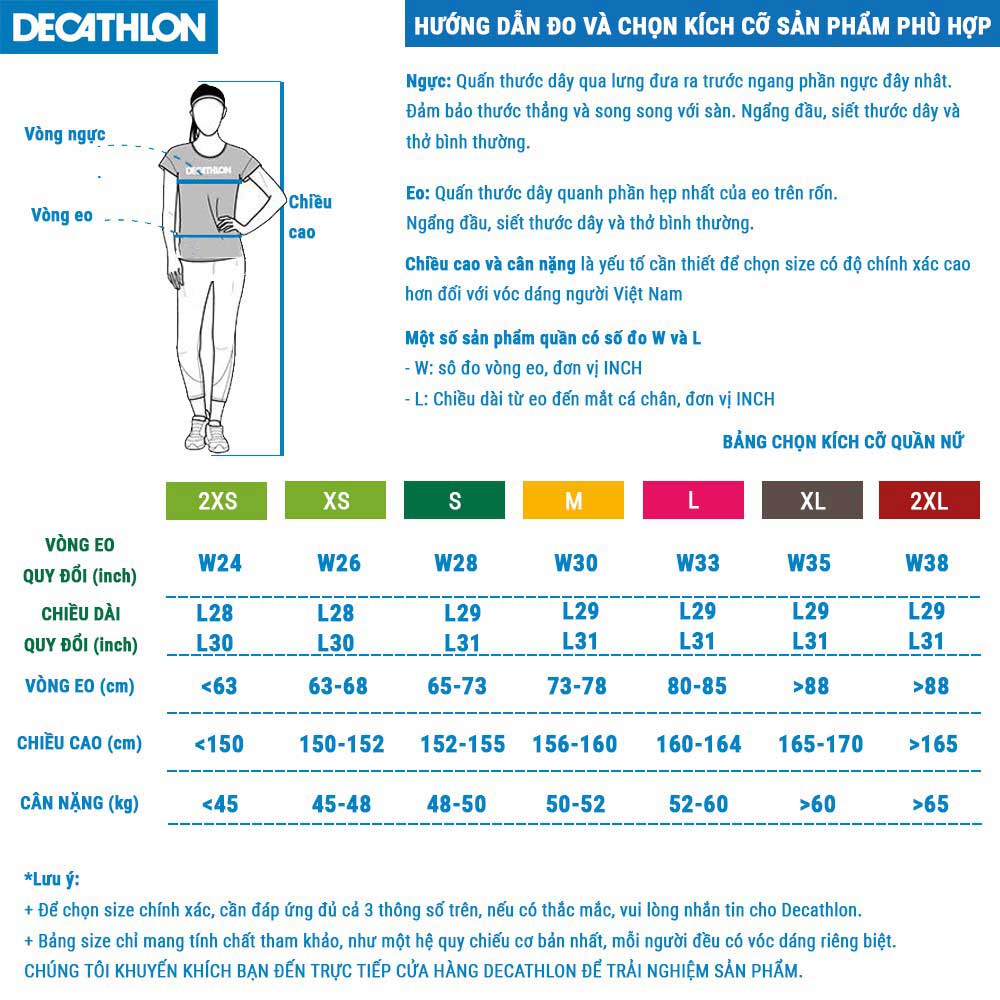 Quần dài đi bộ vùng đồng bằng NH100 cho nữ DECATHLON QUECHUA mã 8554842