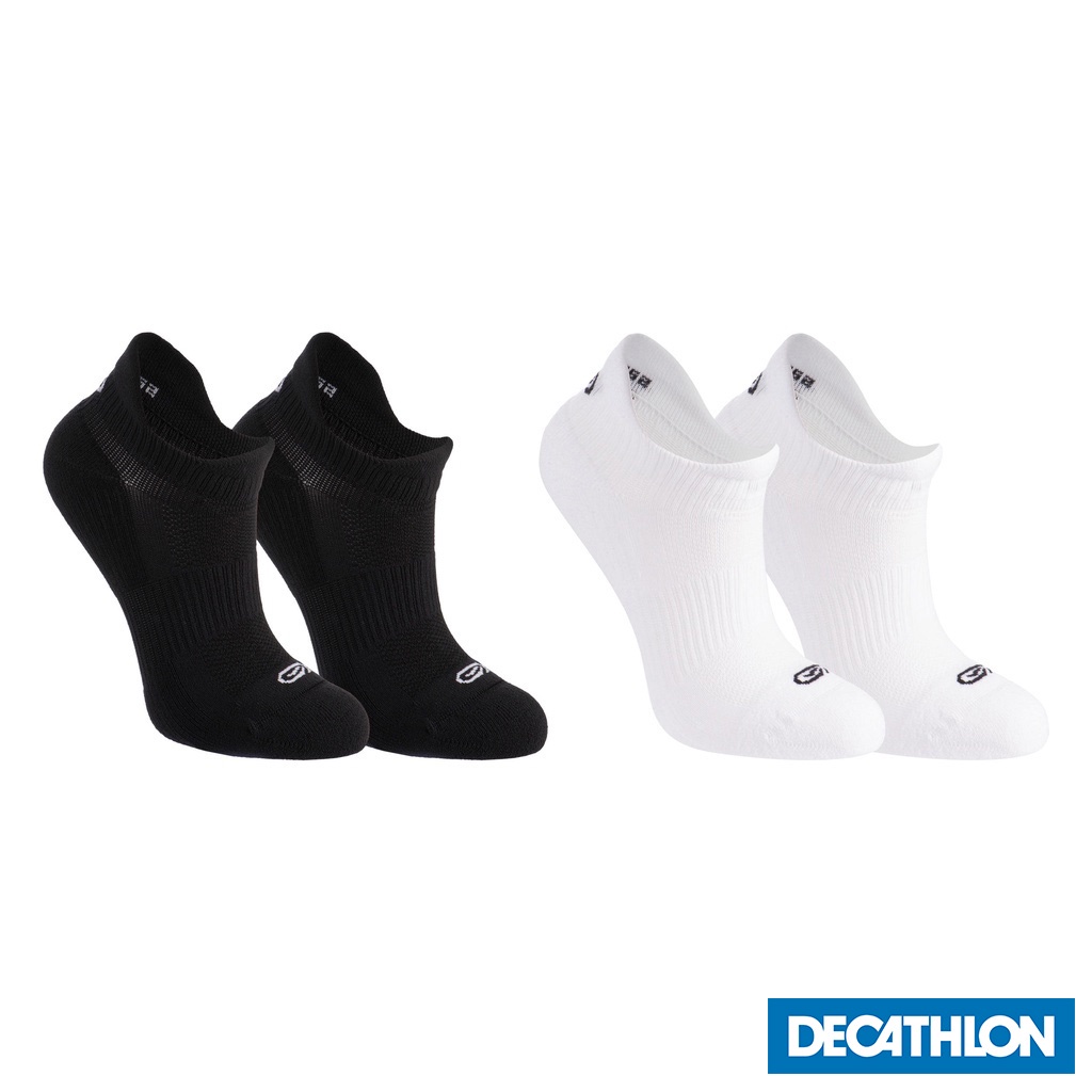 Gói 2 đôi tất điền kinh cho trẻ em màu đen/trắng DECATHLON KIPRUN kalenji (8488476)