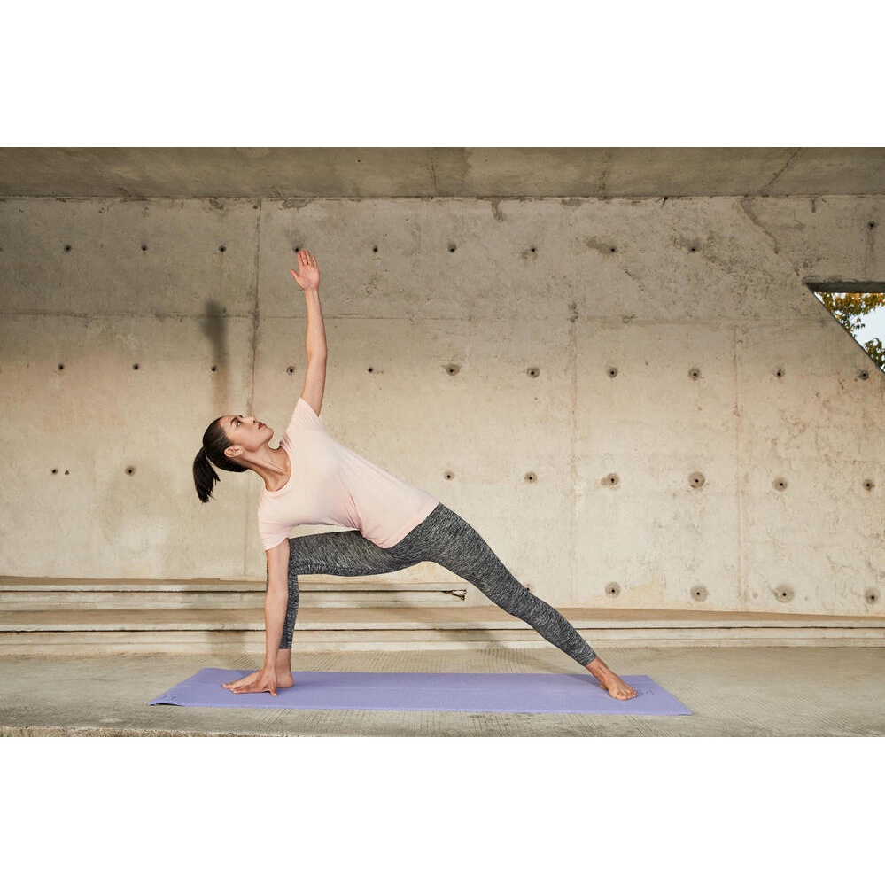 Áo thun ngắn tay tập yoga cho nữ Hồng nhạt DECATHLON KIMJALY mã 8607281