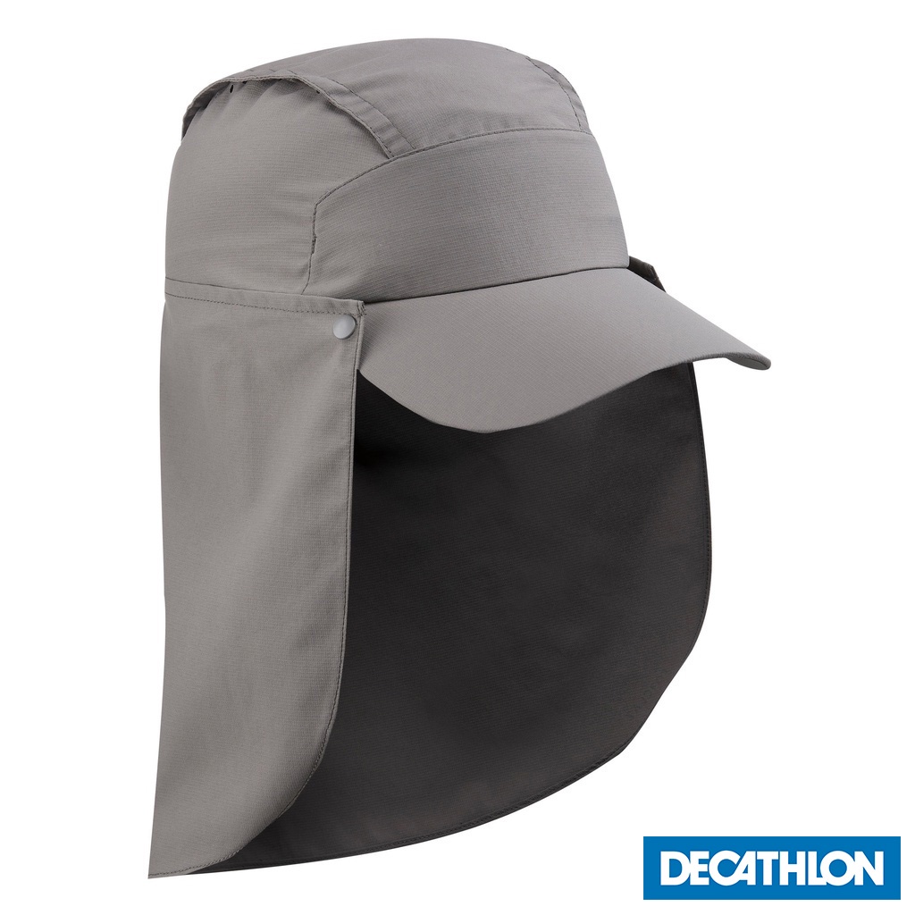 Mũ nón lưỡi trai chống tia cực tím có thể tháo tấm che gáy Trek 900 Xám DECATHLON FORCLAZ mã 8517284