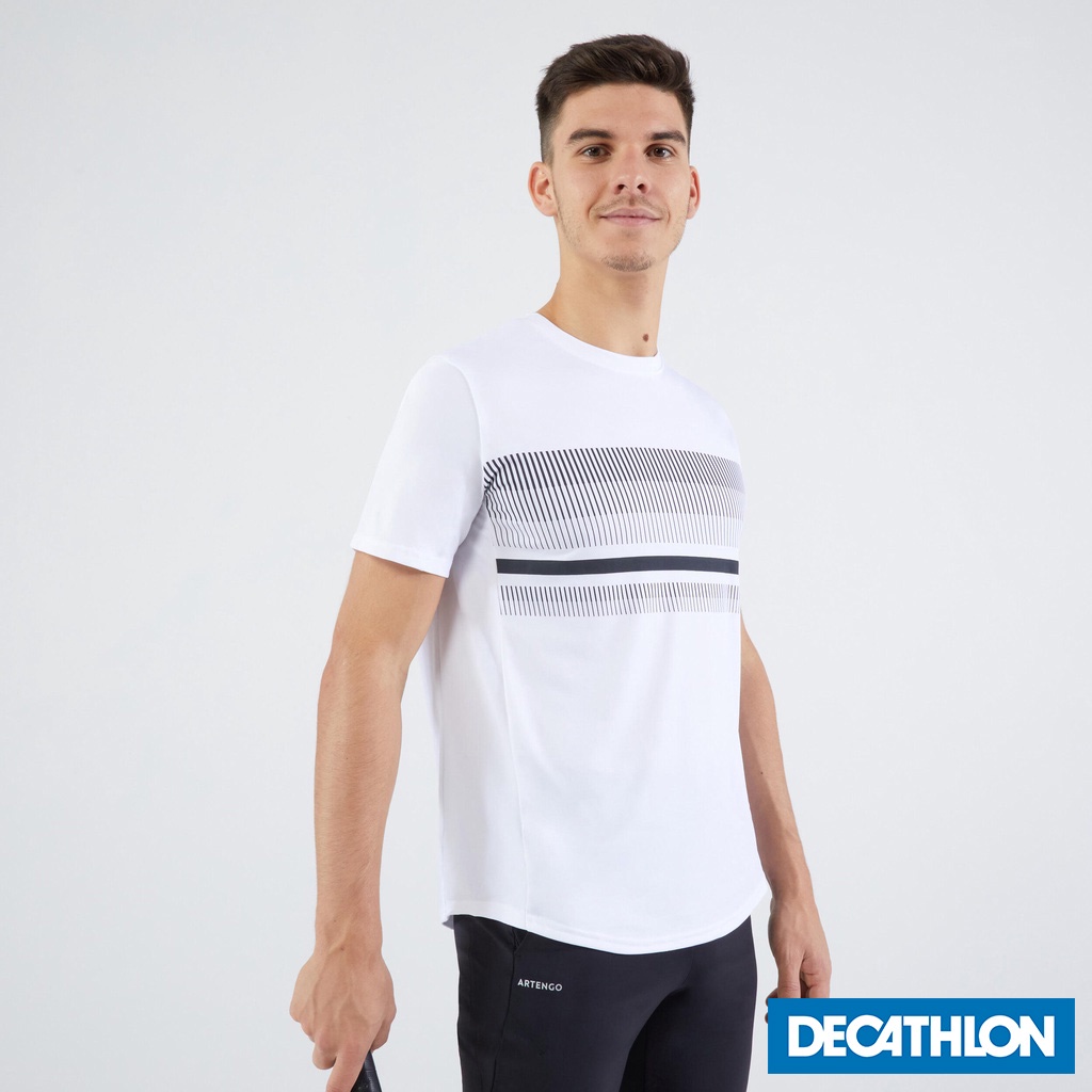 Áo thun tennis TTS100 cho nam Trắng DECATHLON ARTENGO mã 8556896