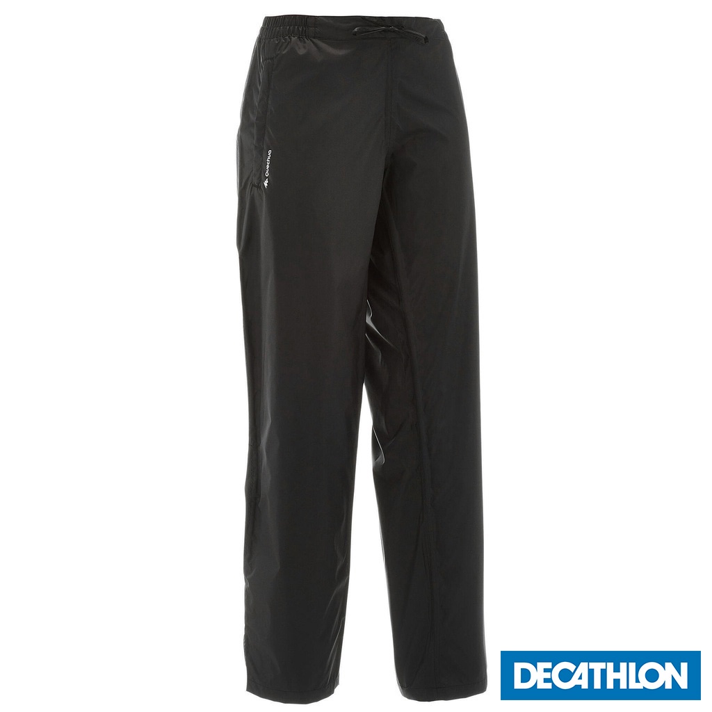 Quần dài chống thấm leo núi dã ngoại cho nữ Đen DECATHLON QUECHUA mã 8408195