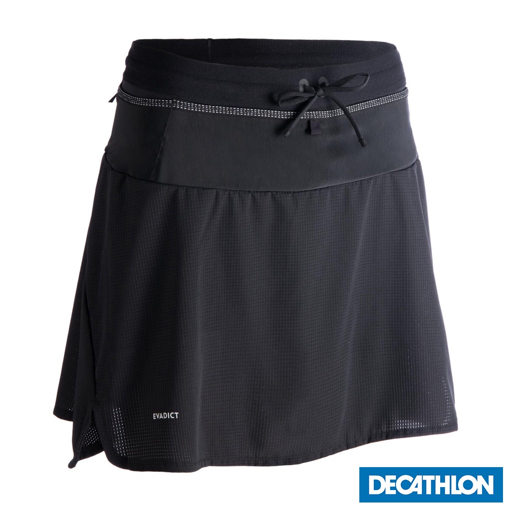 Quần giả váy chạy địa hình cho nữ Đen DECATHLON EVADICT mã 8609705