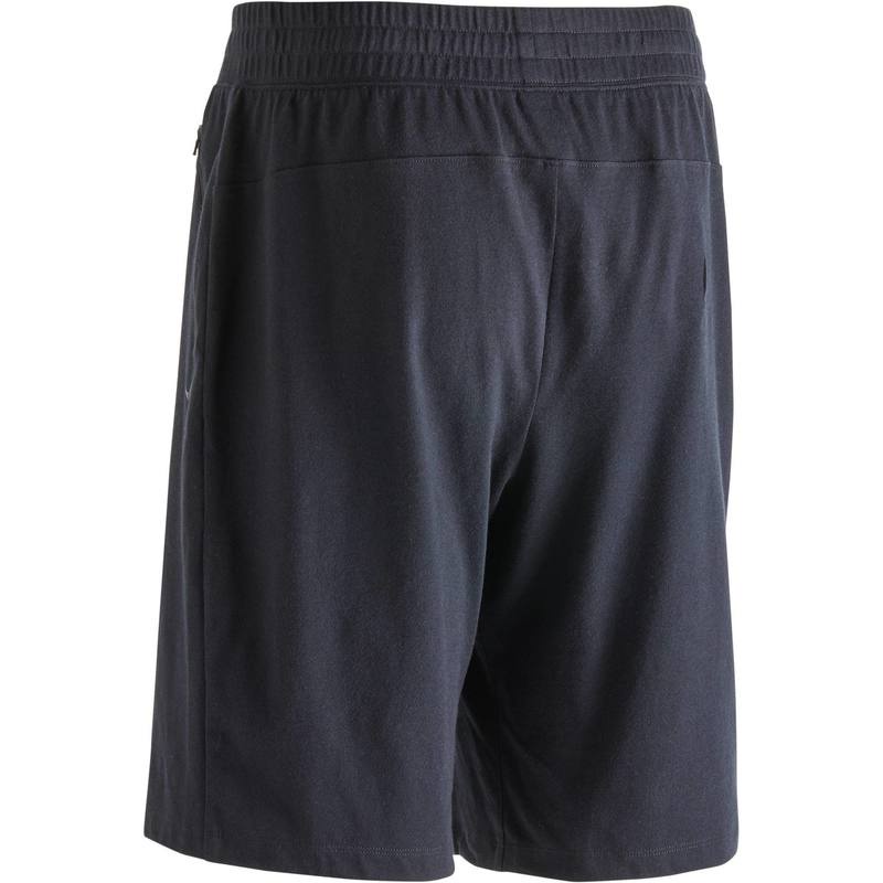 Quần short Stretching ôm vừa dài ngang gối 520 Đen DECATHLON NYAMBA mã 8405360