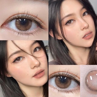 Kính áp tròng HAZ BROWN Lens | Size giãn nhẹ HSD 3tháng. Giá 1 đôi tặng khay @glossylens.vn