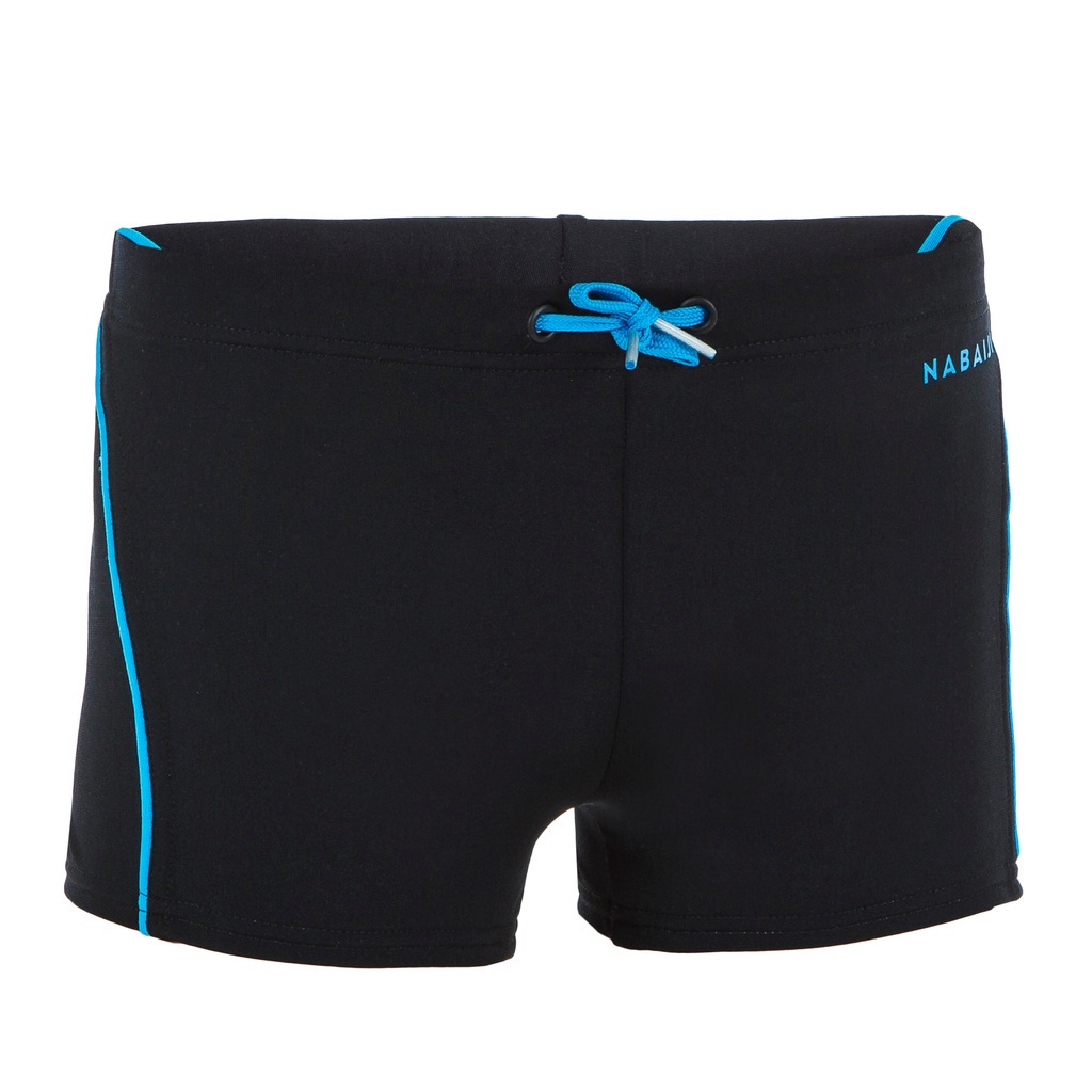 Quần bơi boxer 100 Plus cho bé trai Đen DECATHLON NABAIJI mã 8578825