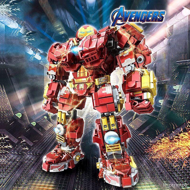 Tương thích với LEGO Đẹp Trai Iron Man Anti-Hulk Mech Hình Đồ Chơi Bé Trai Lắp Ráp Sở Thích Khối Xây Dựng Quà Tặng