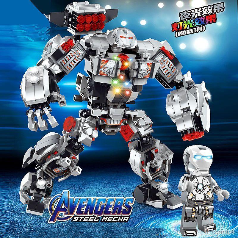 Tương thích với LEGO Đẹp Trai Iron Man Anti-Hulk Mech Hình Đồ Chơi Bé Trai Lắp Ráp Sở Thích Khối Xây Dựng Quà Tặng