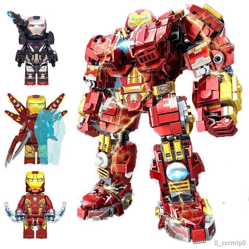 Tương thích với LEGO Đẹp Trai Iron Man Anti-Hulk Mech Hình Đồ Chơi Bé Trai Lắp Ráp Sở Thích Khối Xây Dựng Quà Tặng