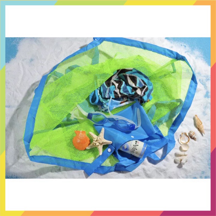 (Hàng Cao Cấp) (Hàng Cao Cấp) Túi đựng đồ chơi du lịch biển Baby Love Sea (size lớn 40x40cm) - t