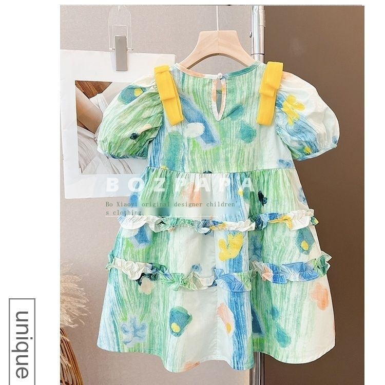Set Đồ Mùa Hè 2023 Gồm Áo Sơ Mi Màu gradient In Họa Tiết Hoạt Hình Cho Bé Trai / Bé Gái