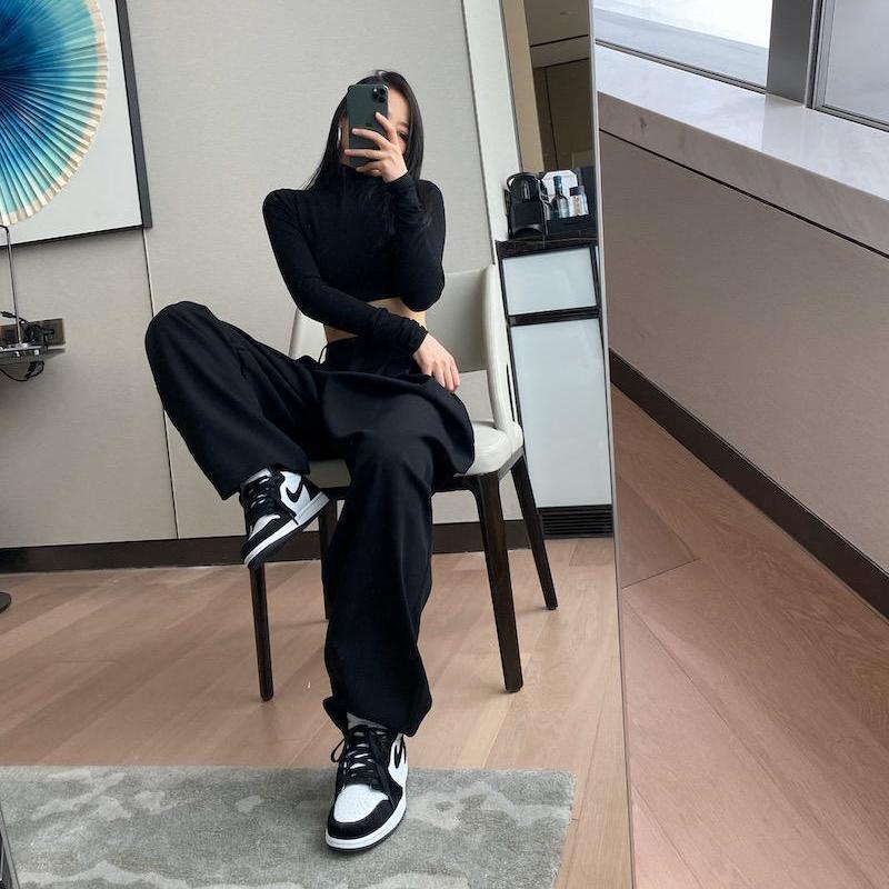 Jiashucheng Plus Size Quần Dài Lưng Cao Dáng Rộng Thời Trang Mùa Xuân Cho Nữ