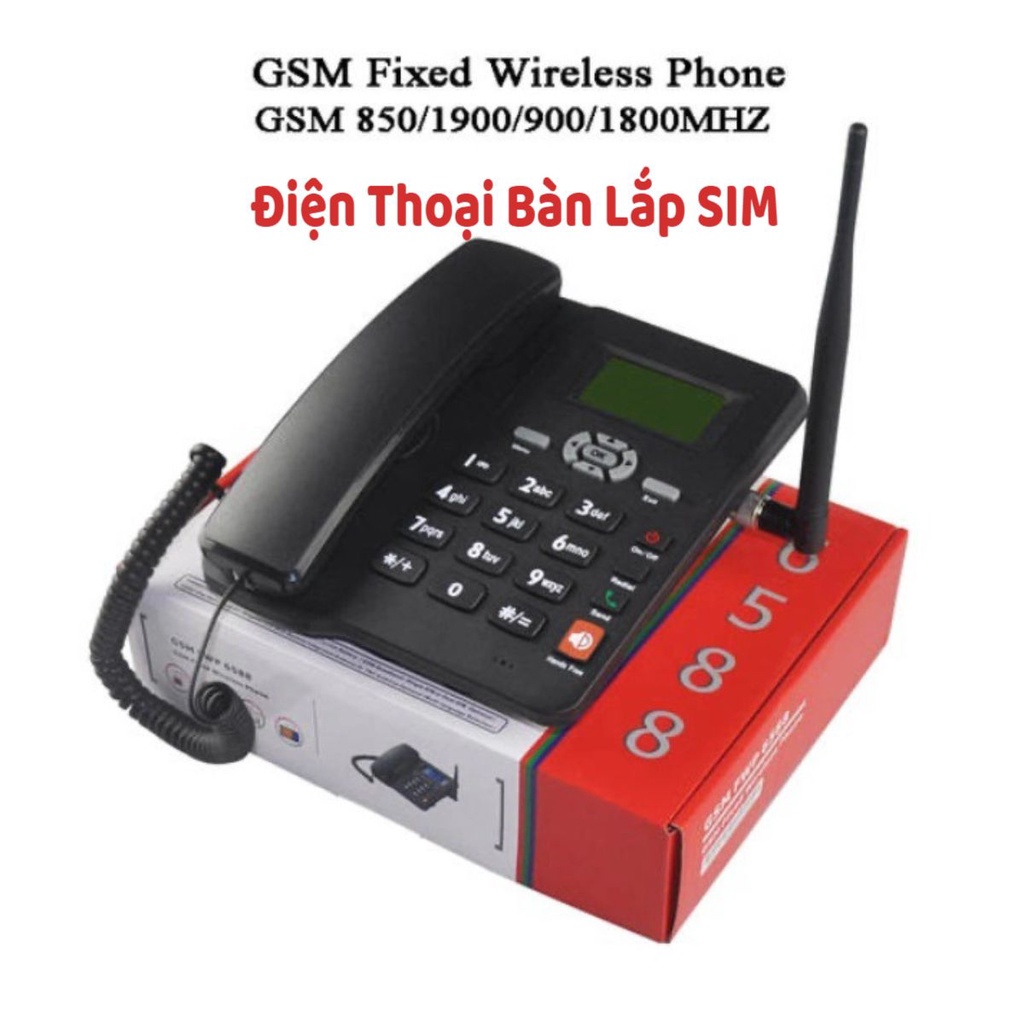 {TIẾNG VIỆT} Điện Thoại Bàn Gắn Sim Di Động Không Dây GPhone, HomePhone, Vina, Mobi, Viettel Chính Hãng GMS FWP 6588