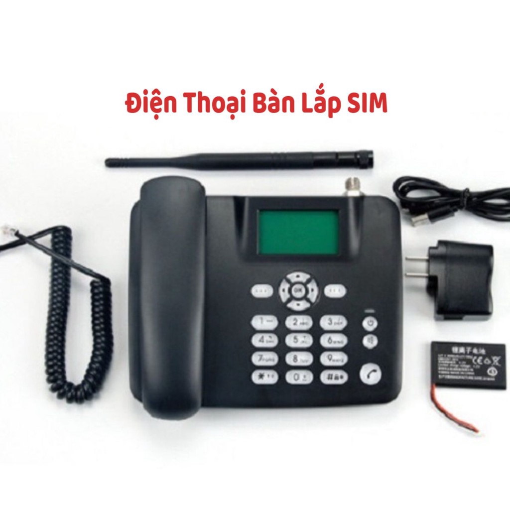 Điện Thoại Bàn Lắp Sim Di Động Vina, Mobi, Viettel, GPhone, HomePhone F317, F316 Để Bàn Cho Văn Phòng, Người Già Loa To