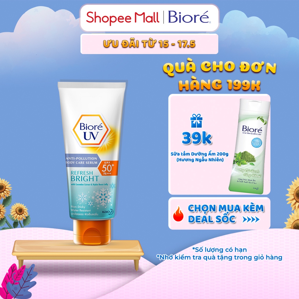 Serum Chống Nắng Dưỡng Thể Kháng Bụi - Sáng Mịn Mát Lạnh Biore 50ml