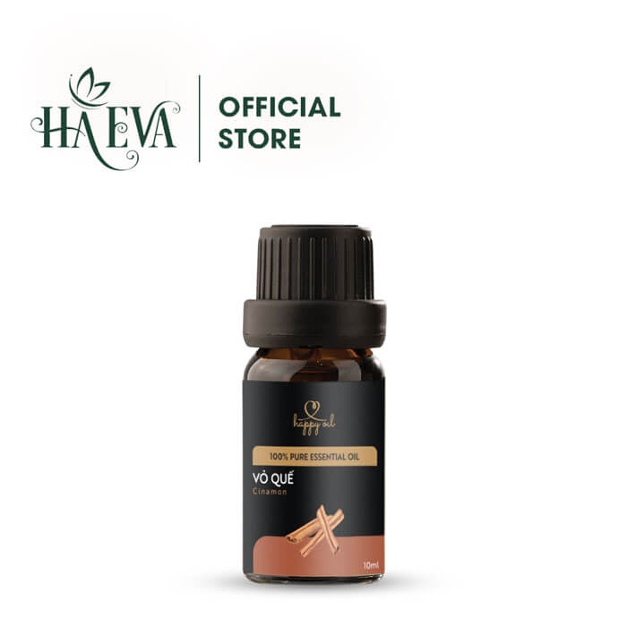 Tinh Dầu Vỏ Quế Haeva - Happy Oil, 100% Nguyên chất Chai 10ml/30m/100ml