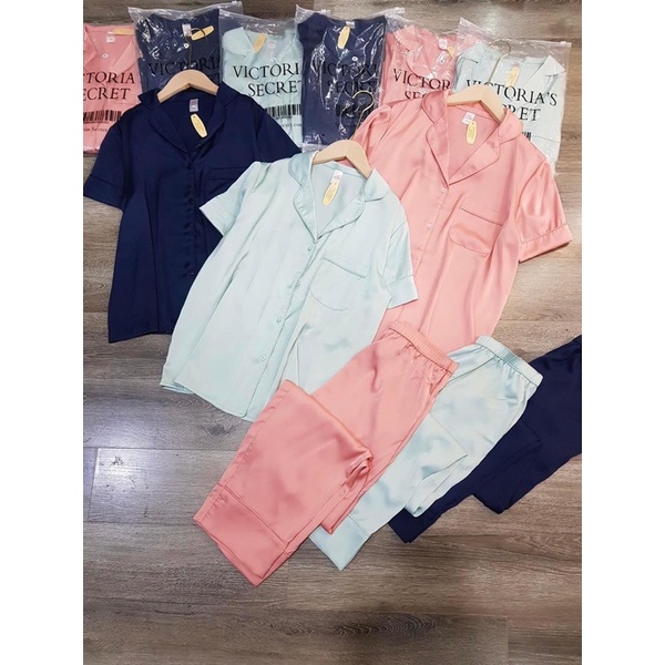 Bộ pyjama mặc nhà/ ngủ lụa Vic cao cấp sz S