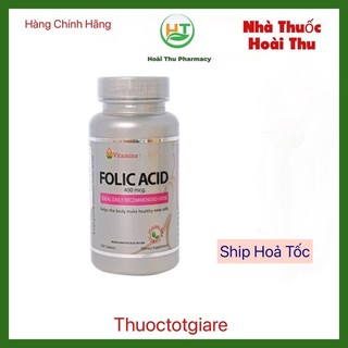 Folic Acid plus Iron - Bổ sung Axit folic và Sắt / lọ 100 viên [ Chính Hãng]