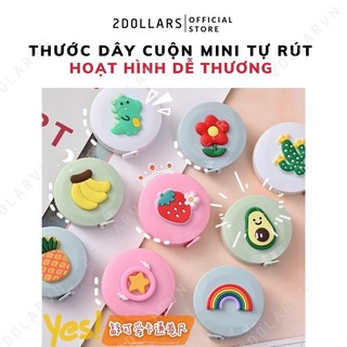 Thước dây cuộn mini tự rút hoạt hình dễ thương