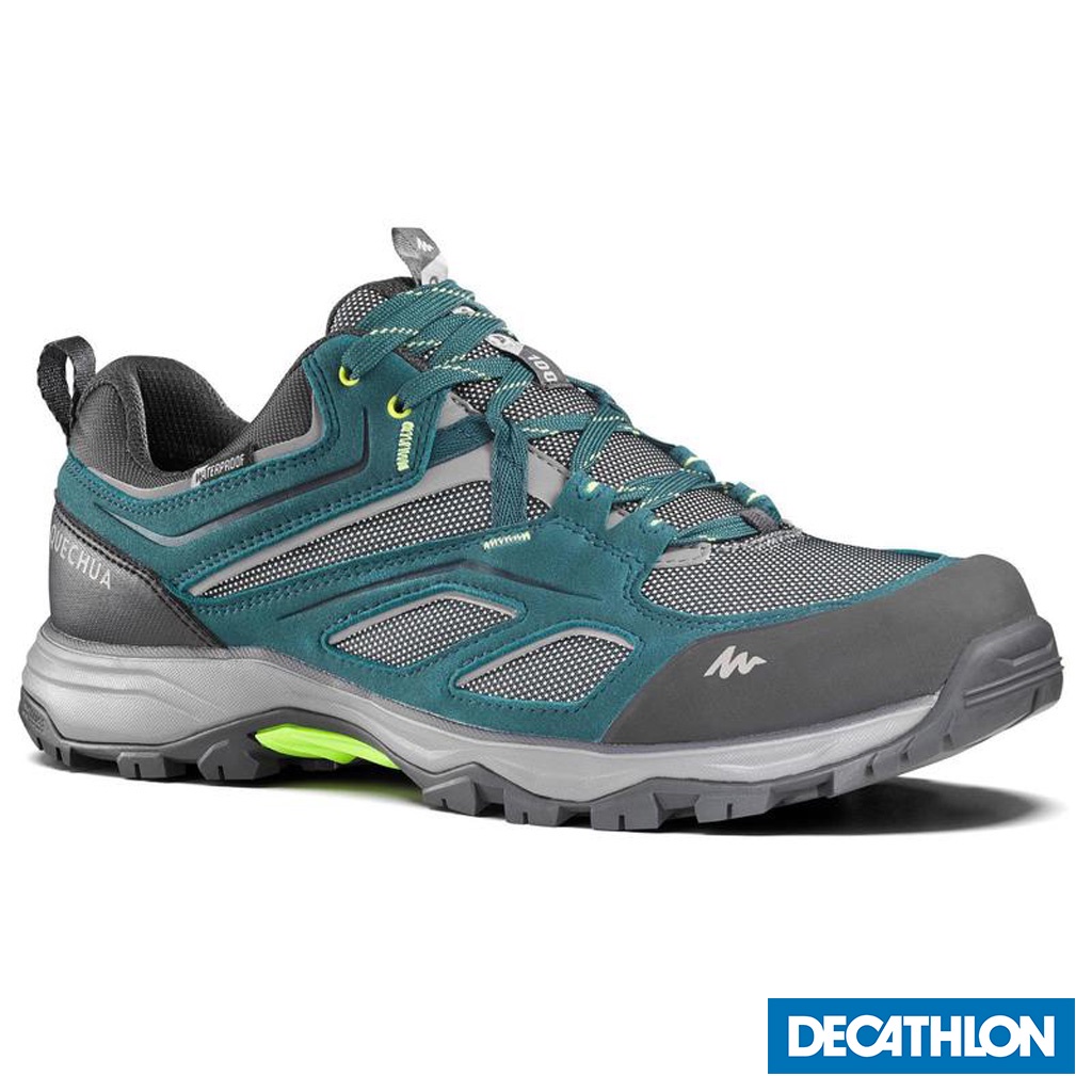 Giày leo núi chống thấm nước MH100 cho nam Xanh dương DECATHLON QUECHUA mã 8503792