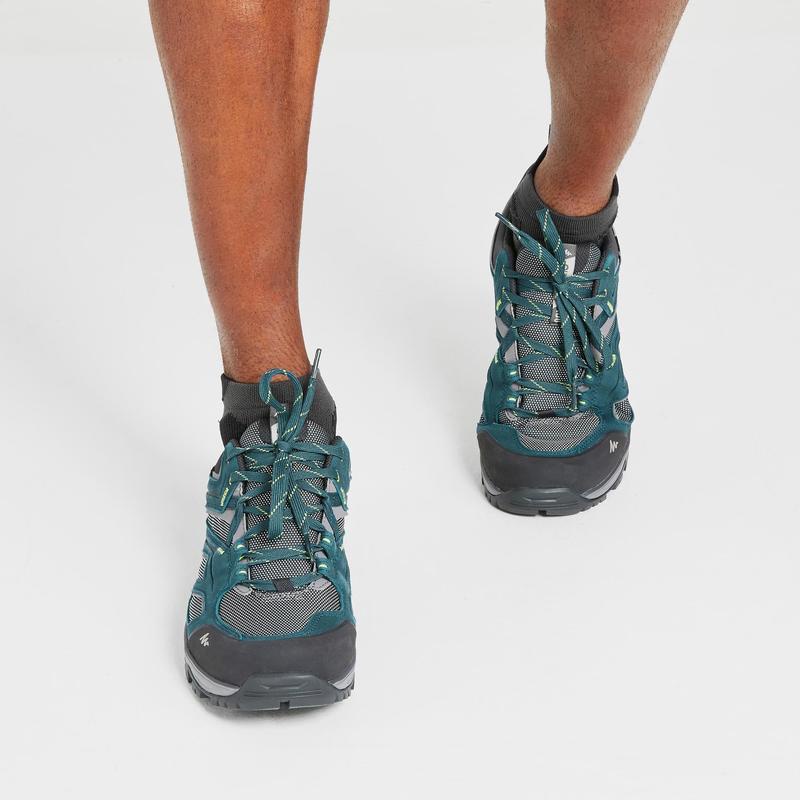 Giày leo núi chống thấm nước MH100 cho nam Xanh dương DECATHLON QUECHUA mã 8503792