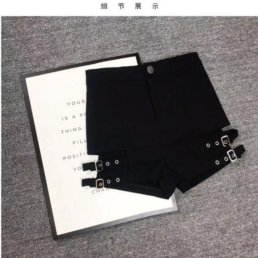 Jiashucheng Quần Short Lưng Cao Co Giãn Màu Đen Thời Trang Mùa Hè Dùng Để Nhảy Múa Jazz