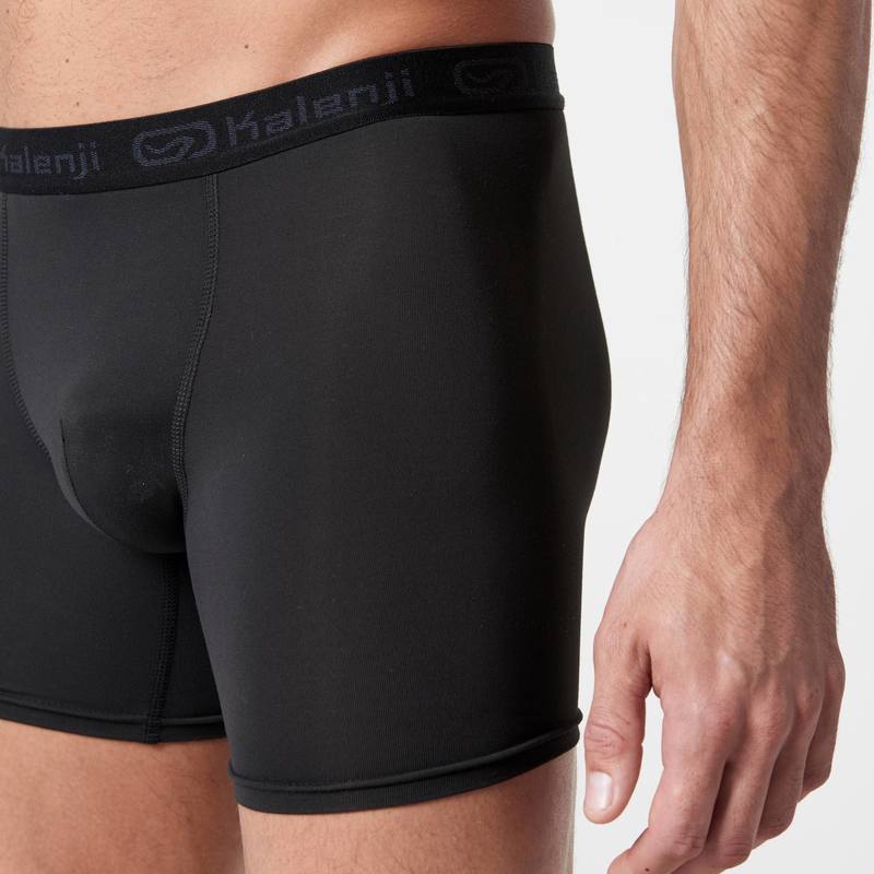 Quần boxer chạy bộ thoáng mát cho nam Đen DECATHLON KALENJI mã 8489345