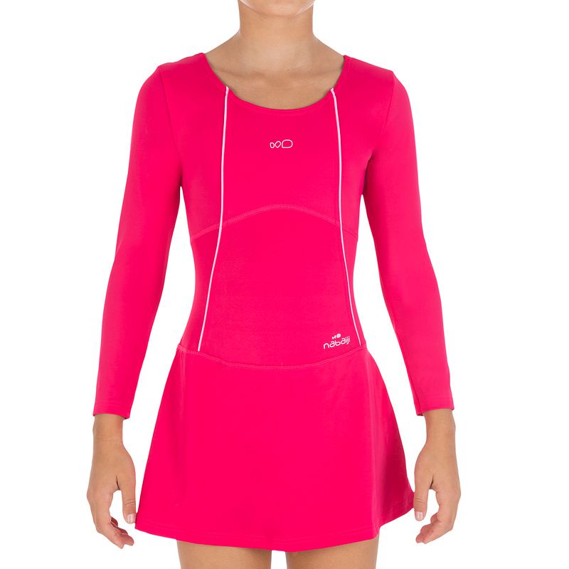 Đồ bơi một mảnh dài tay audrey cho bé gái hồng DECATHLON NABAIJI mã 8361838