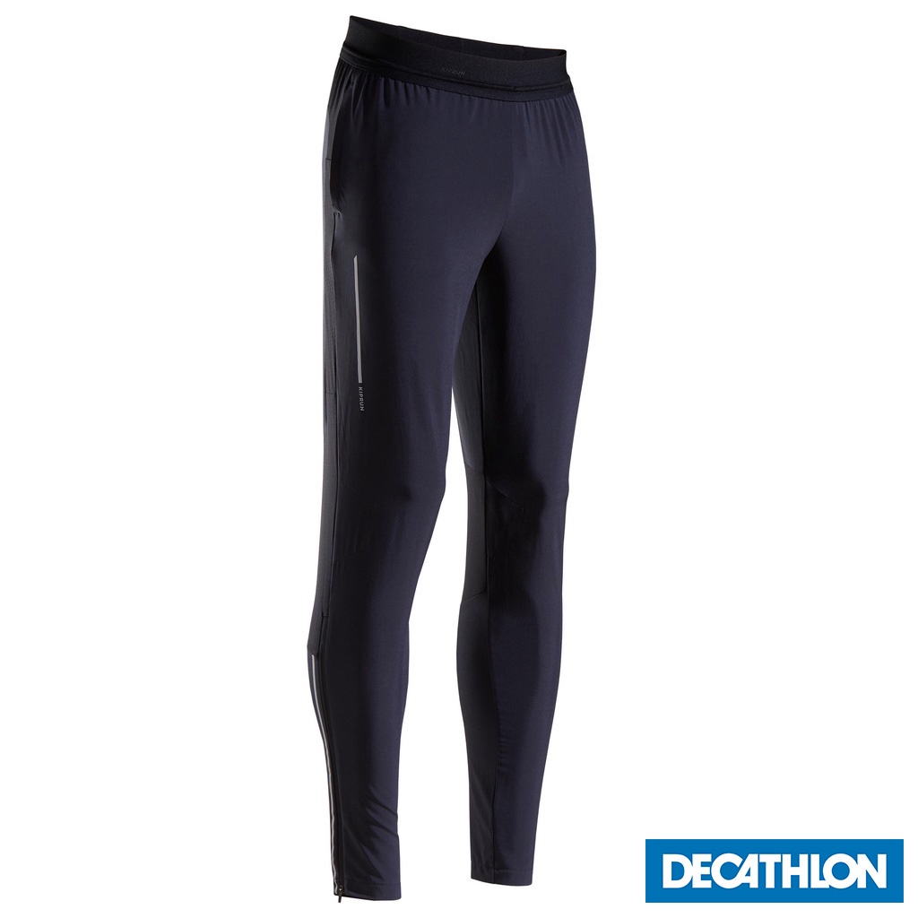 Quần dài chạy bộ ôm vừa Kiprun cho nam Đen DECATHLON KIPRUN mã 8519080