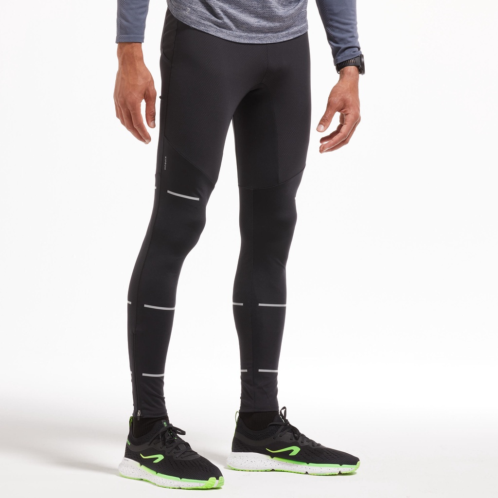 Quần bó chạy bộ KIPRUN DRY cho nam Đen DECATHLON KIPRUN mã 8626362