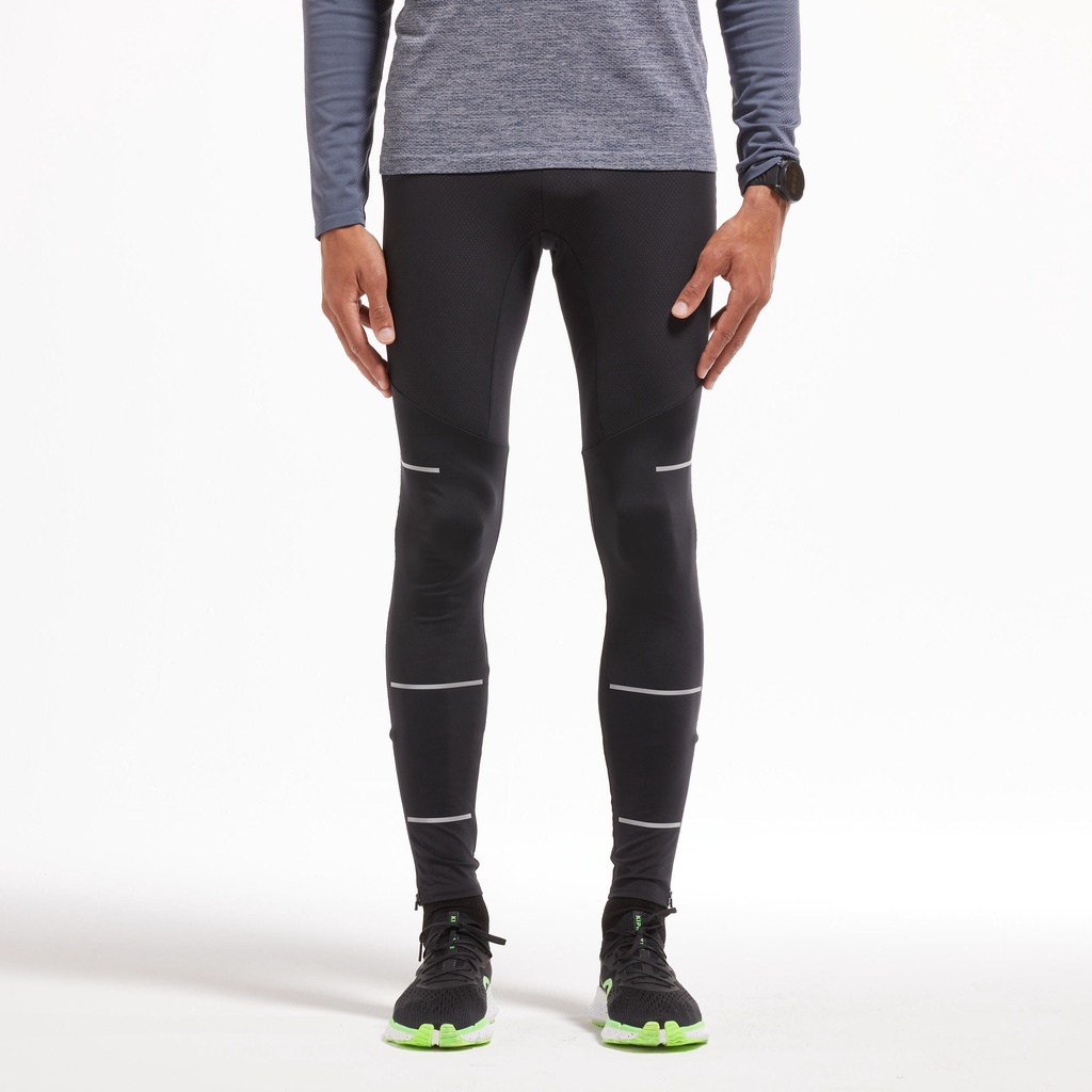 Quần bó chạy bộ KIPRUN DRY cho nam Đen DECATHLON KIPRUN mã 8626362