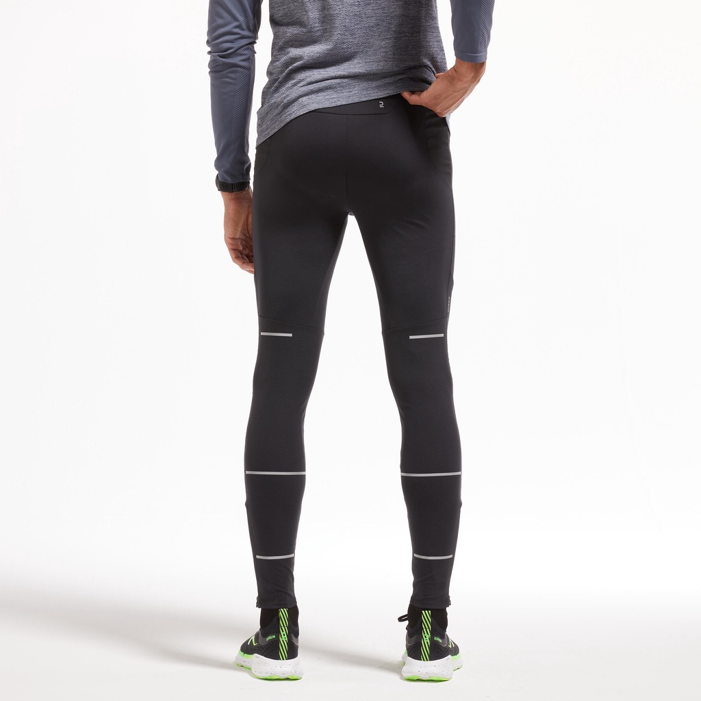 Quần bó chạy bộ KIPRUN DRY cho nam Đen DECATHLON KIPRUN mã 8626362