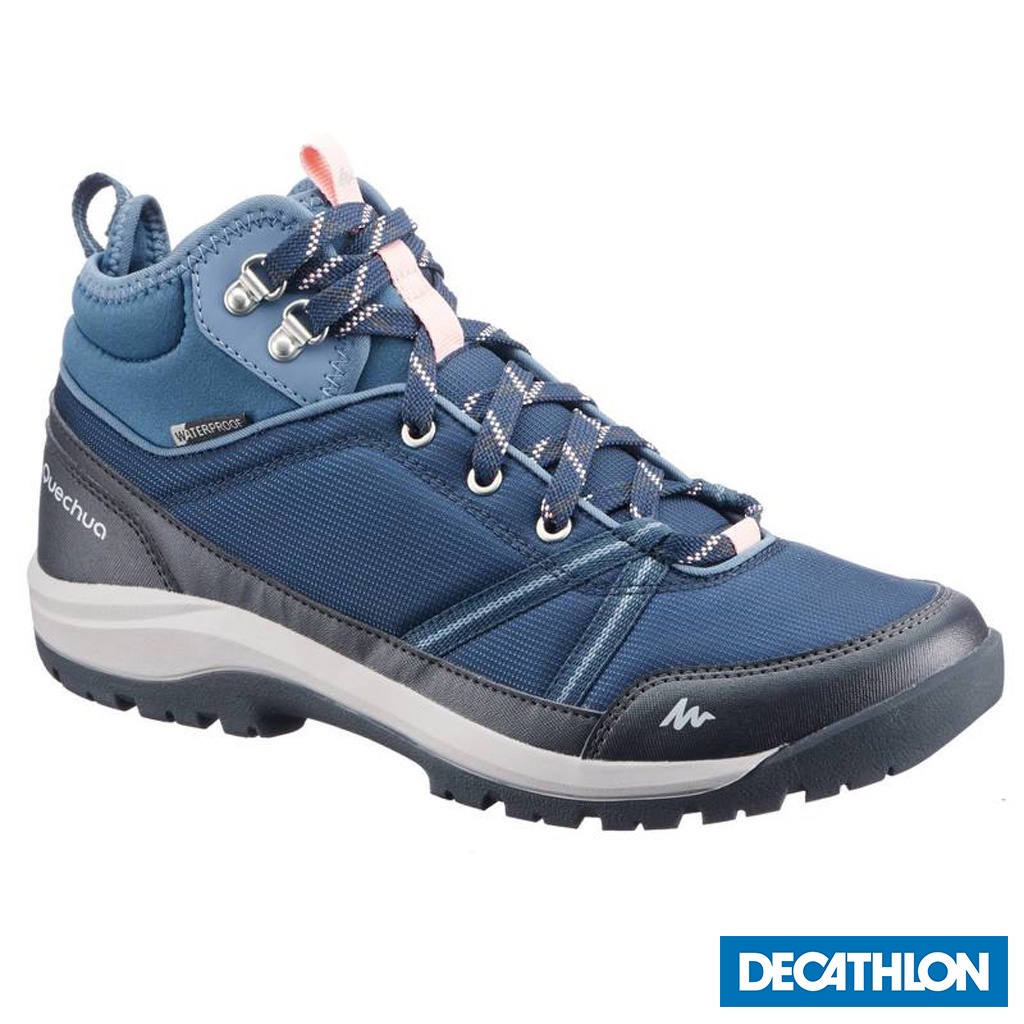 Giày chống thấm dã ngoại thiên nhiên NH300 cho nữ xanh dương DECATHLON QUECHUA mã 8493370