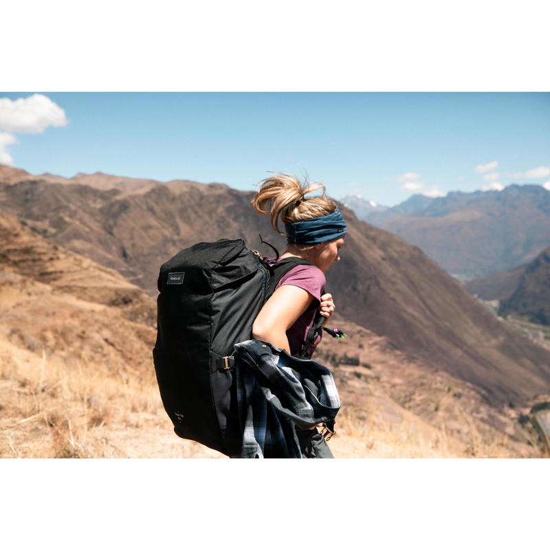 Dải buộc đầu bằng len Merino đa năng leo núi trekking Trek 700 Xanh dương DECATHLON FORCLAZ mã 8493090