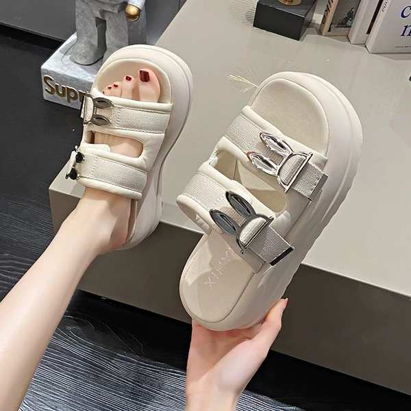 Dép quai ngang đế dày Dép thỏ mới