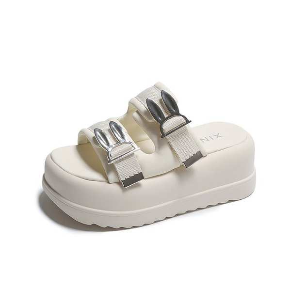 Dép quai ngang đế dày Dép thỏ mới