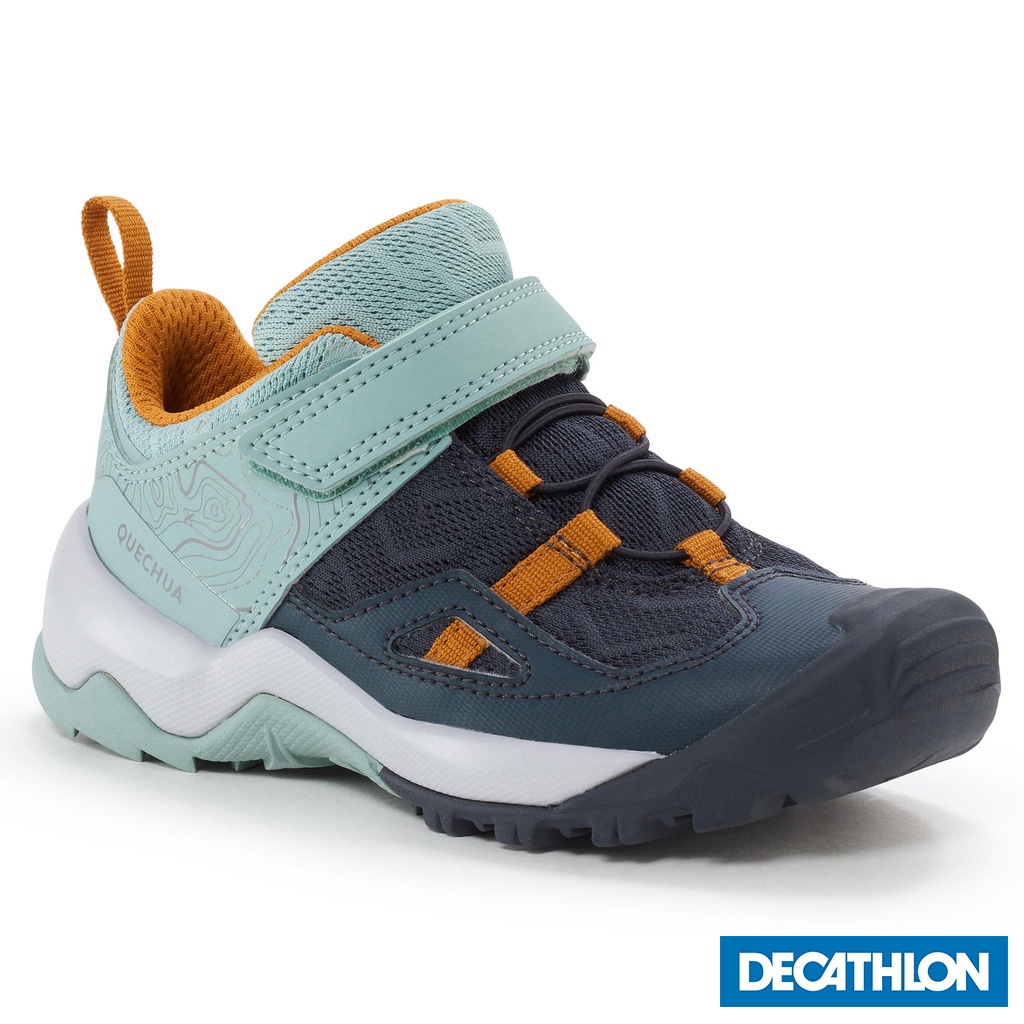 Giày hiking quai dán Crossrock cho trẻ em Xanh ngọc DECATHLON QUECHUA mã 8758160