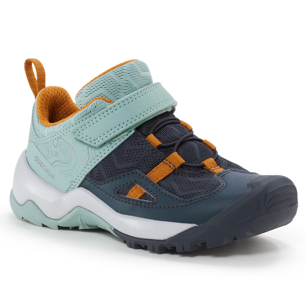 Giày hiking quai dán Crossrock cho trẻ em Xanh ngọc DECATHLON QUECHUA mã 8758160