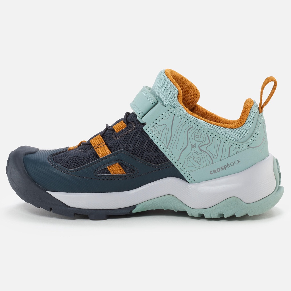 Giày hiking quai dán Crossrock cho trẻ em Xanh ngọc DECATHLON QUECHUA mã 8758160