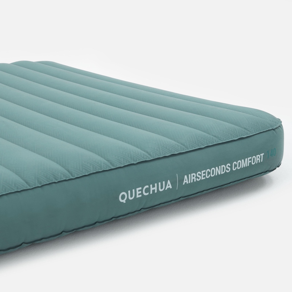 Nệm bơm hơi cắm trại Air Seconds Comfort 140 cm cho 2 người Xanh lá DECATHLON QUECHUA mã 8584388