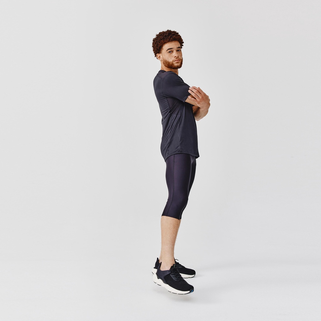 Áo thun chạy bộ thoáng mát Dry+ cho nam Đen DECATHLON KALENJI mã 8756347